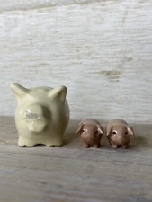 Set Of 3 Cute Little Vintage Pig Figurines B12