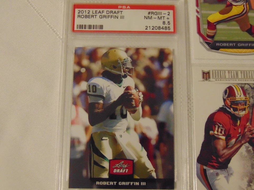 Robert Griffin III Rookie Card 2012 Leaf Draft #RGIII-2 PSA 8.5, SP G/U LOT OF 6 - Image 3 of 4