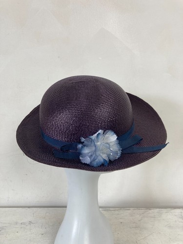 De colección Kangol Púrpura Sombrero de Paja Floral Ramillete Vacaciones Aintree Ascot Races - Imagen 4 de 7