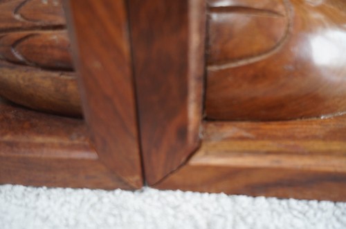 Vintage GESCHNITZTE HOLZBUCHSTÜTZEN von Highlands - Bild 7 von 8