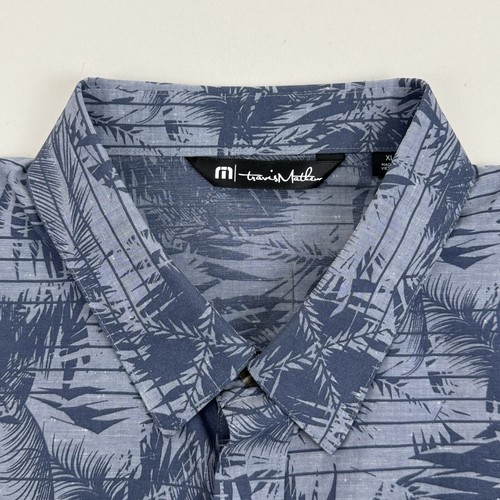 Travis Mathew Button Up Shirt Floral Tropical Hawaiian Mens XL - Picture 7 of 14