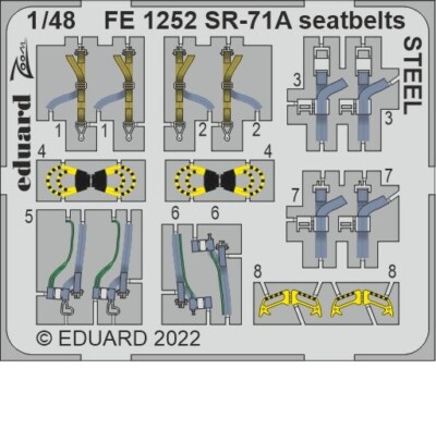 Eduard 1/48 Lockheed SR-71A Blackbird Seatbelts Detail set for Revell kits