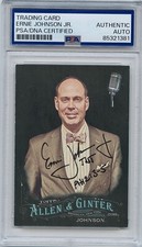 Ernie Johnson Signed Auto 2016 Allen & Ginter Card Black NBA on TNT Psa/DNA Slab