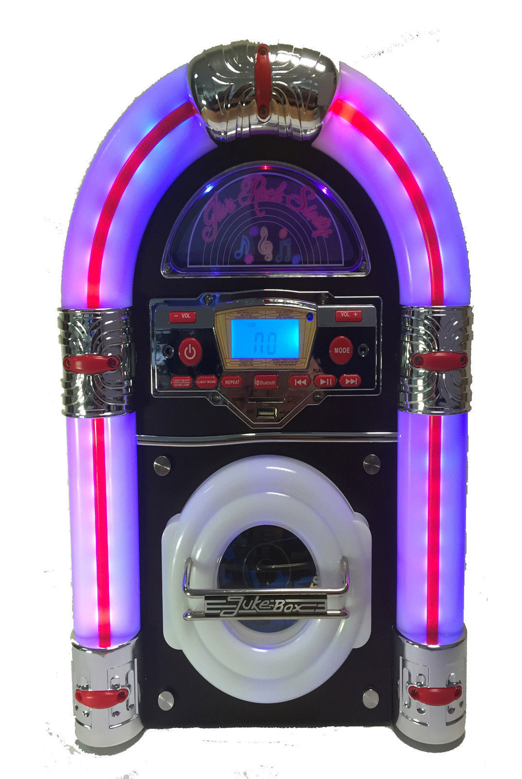 Jukebox Tabletop CD Bluetooth Jive Rock 60 USB Rock Mini LED Sixty