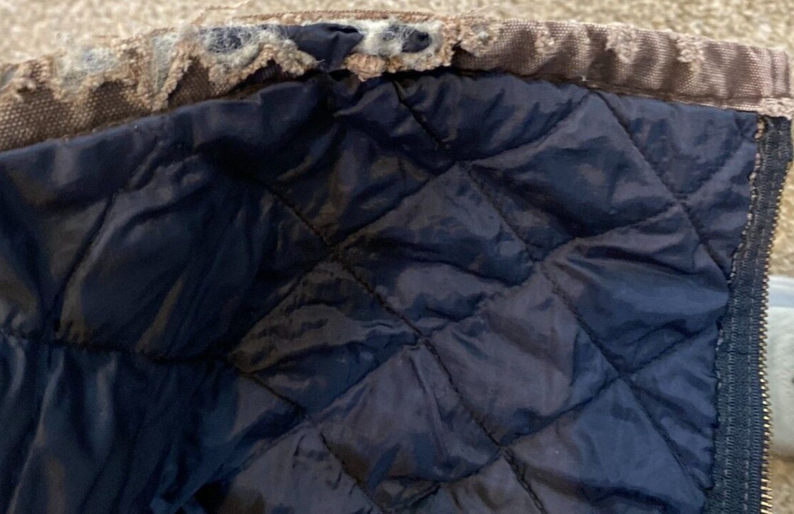 CARHARTT LINED OVERALLS BROWN DOUBLEKNEE BIB OVERALLS RN 14806 SZ 38