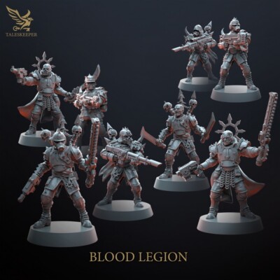 10 Kultisten mit NK und Spezialwaffen Blood Legion für Chaos CSM Tabletop Sci-Fi