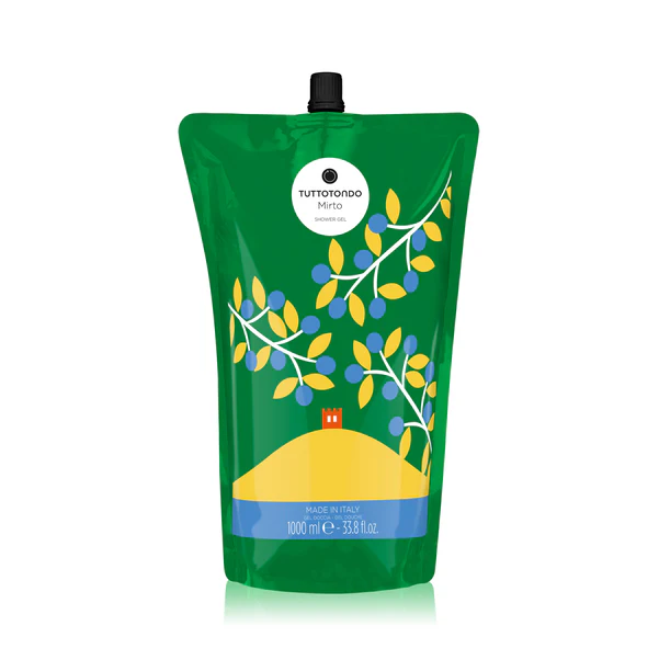 TUTTOTONDO MADE IN ITALY SHOWER GEL DOCCIA RICARICA 1 LITRO ( 1000ml ) MIRTO