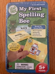 Leap Frog My First Spelling Bee NEW Flash Cards Educational Game in Tin Sealed
