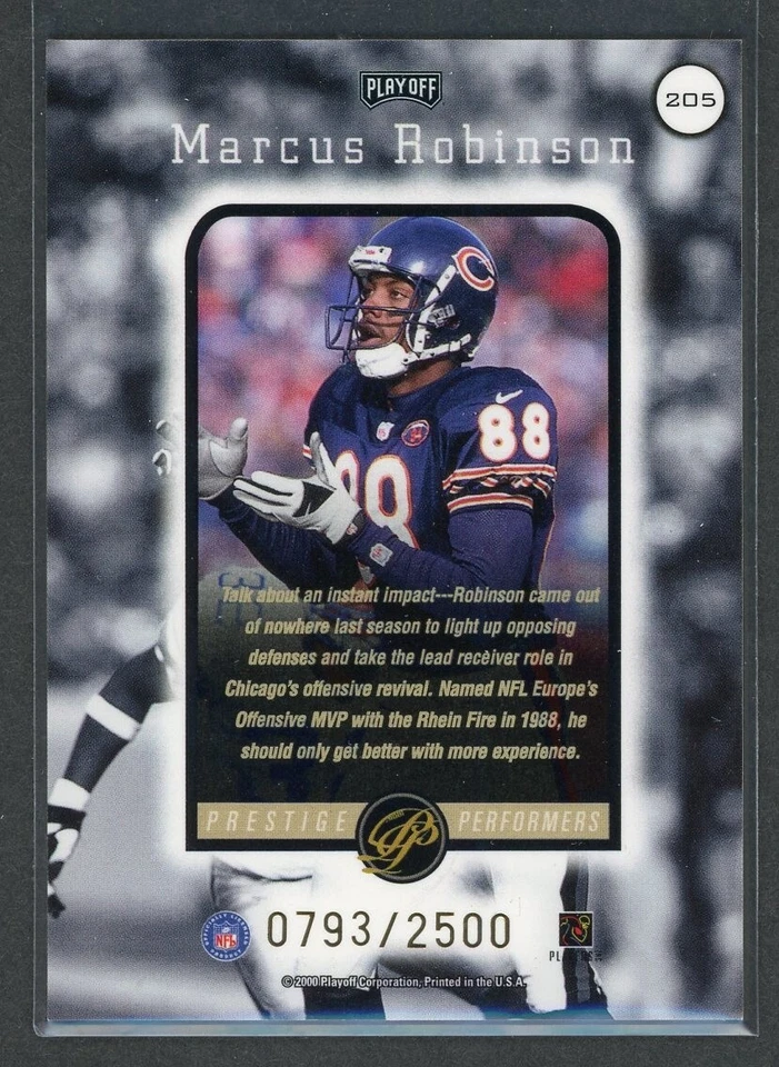 2000 Playoff Prestige /2500 Marcus Robinson #205 - Image 2 of 2
