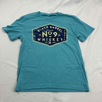 Sonoma Black Barrel Whiskey Mens Graphic Print T-Shirt Teal Short