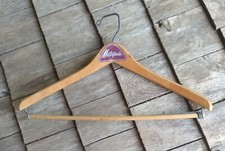 Vintage Wood Clothes Hanger w/ Lock Trouser Bar Metzger's Mobile, Alabama 1960s