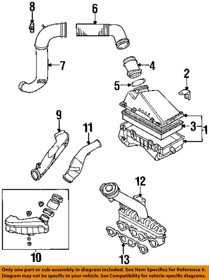 Conjunto de limpador de ar usado serve: 2001 Volkswagen Beetle 1.9 grau A - Imagem 2 de 4