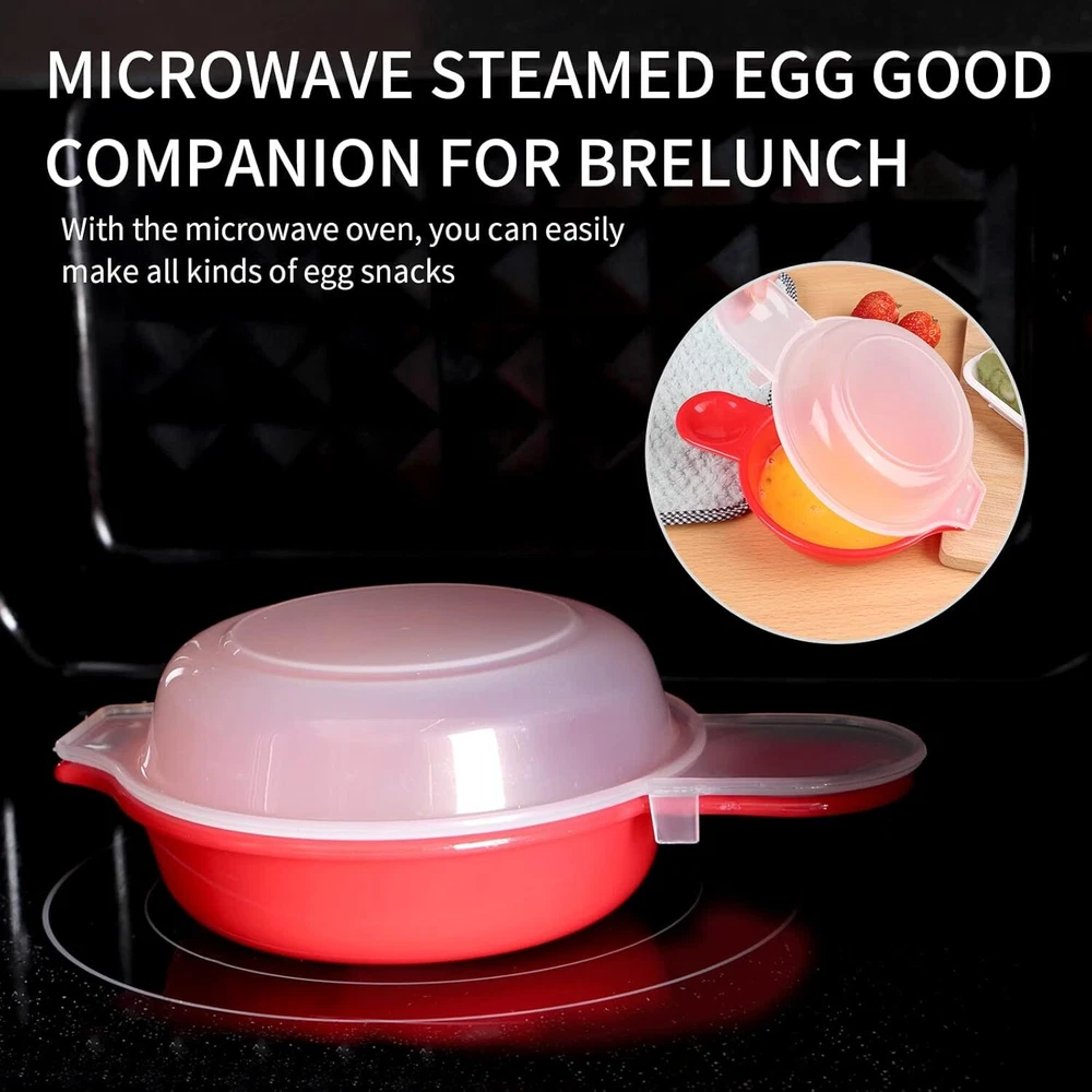 2 sets Microwave Egg Cooker,1 Minute Fast Hamburg Omelet Maker Red 2 sets Microwave Egg Cooker,1 Minute Fast Hamburg Omelet Maker Red