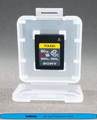 Sony CFexpress TYP A Speicherkarte 80 GB Tough R 800 W700 Sehr Gut
