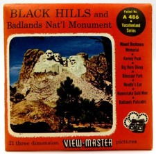 View Master A486, Black Hills and Badlands Nat'l Monument, S4 Pkg, 3 Reel Set
