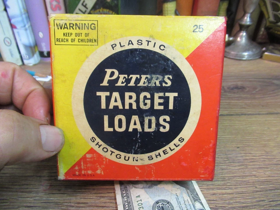 PETERS SHOTGUN SHELL BOX TARGET LOADS PLASTIC EMPTY 12 GAUGE REMINGTON VINTAGE - Image 4 of 4