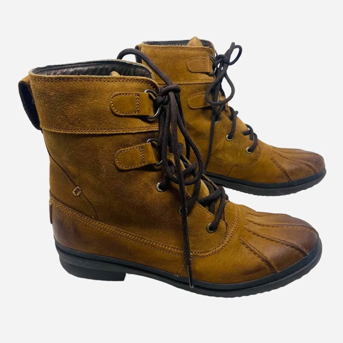 Ugg Azaria waterproof lace up boots in chestnut SZ 9