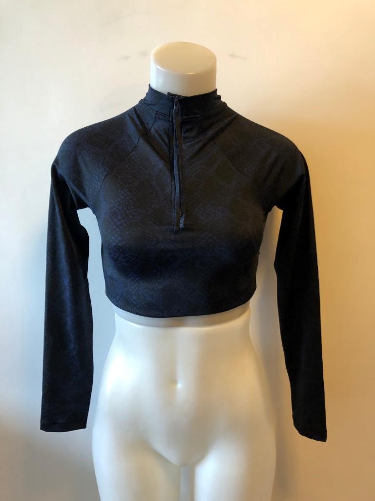 Womens Athleta Blue Black Python Print Activewear… - image 1