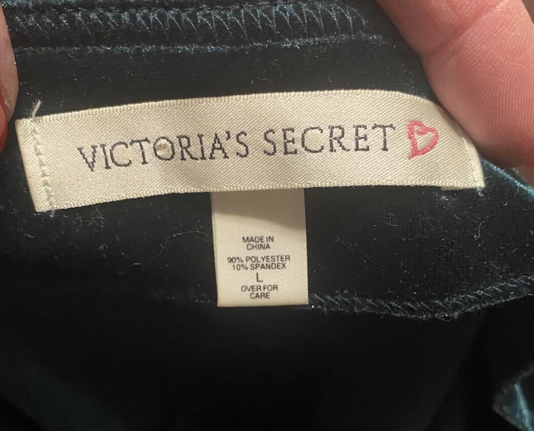 UNDERCOVER Abito Victoria’s Secret vintage anni 90 verde smeraldo velluto retrò mini camicia da notte L