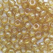 Pony Beads Champagne Transparent Large Hole Beads Made in USA