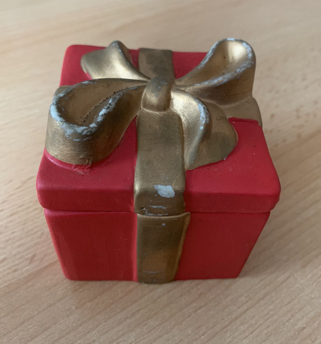 Keramikdose mit Deckel Weihnachten, sieht aus wie ein Geschenk eBay