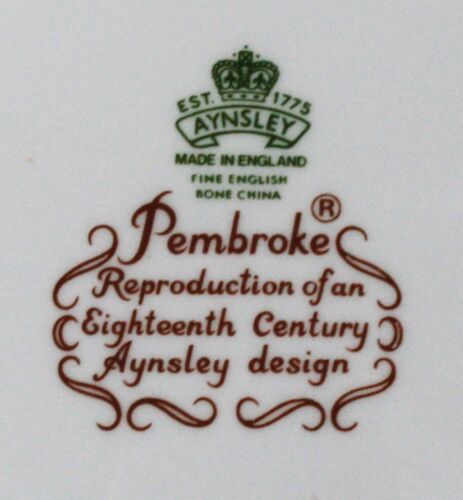 RARE! VINTAGE AYNSLEY PEMBROKE PATTERN COVERED SOUP TUREEN 9" X 13" NEW NO TAG - Picture 7 of 7