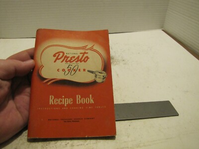 VINTAGE 1945 NATIONAL PRESTO PRESSURE COOKER 50 RECIPE COOKER