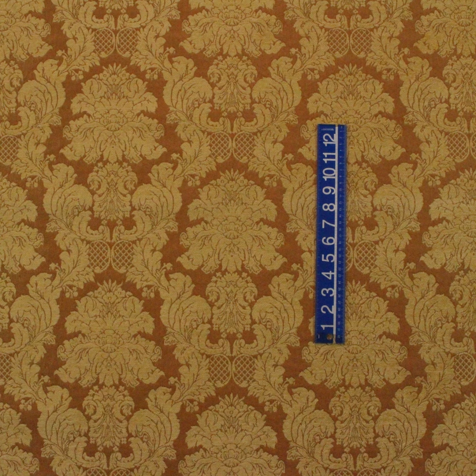 FLORAL DAMASK CHENILLE SIENNA BEIGE MULTIPURPOSE FURNITURE FABRIC BY YARD 57"W - Image 3 of 4