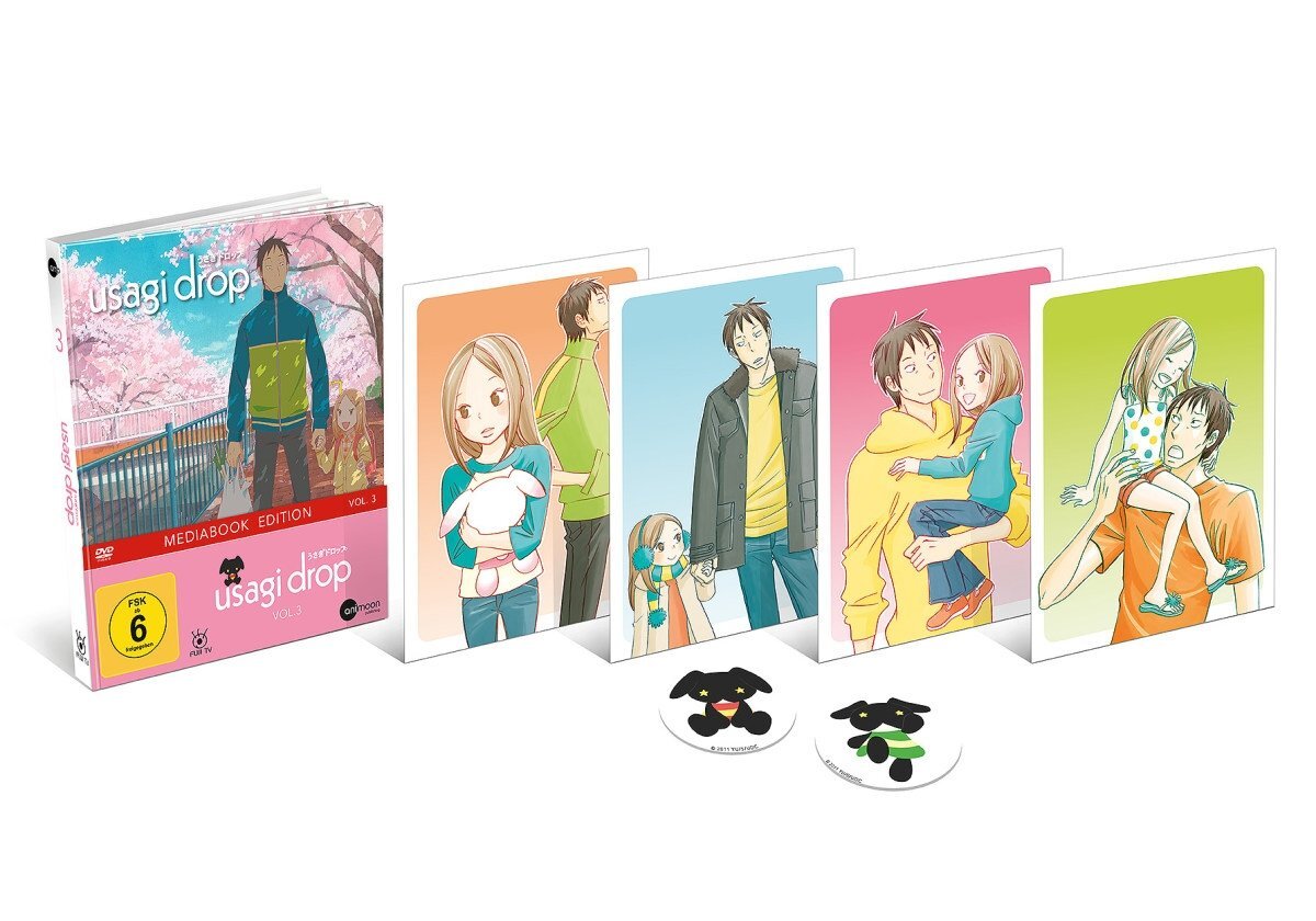 Usagi Drop - Vol. 3 - Limited Mediabook (inkl. 4 Art Cards & 2 Sticker) (DVD)