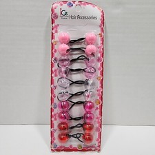 Knocker ball Twin Bead Elastic hair Scrunchie tie girl Hair Ponytail Holder New
