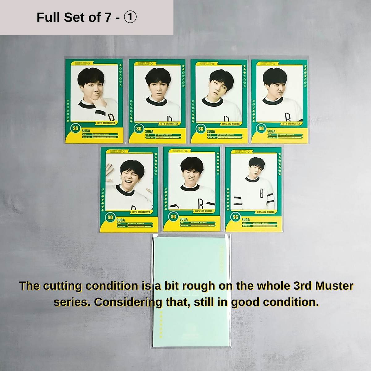 BTS SUGA トレカ 22枚 BTS 3rd Muster Seoul ARMY Zip+ Official Player Card Set - Suga