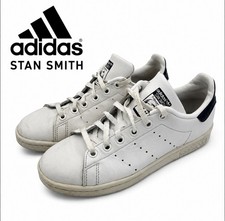 Adidas Stan Smith Kids 4.5 White Leather Sneakers Preowned Womens 6.5 Unisex