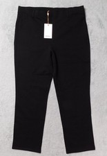 NWT Quince Women's Black Ultra-Stretch Ponte Pants Straight Leg sz L Petite 28"