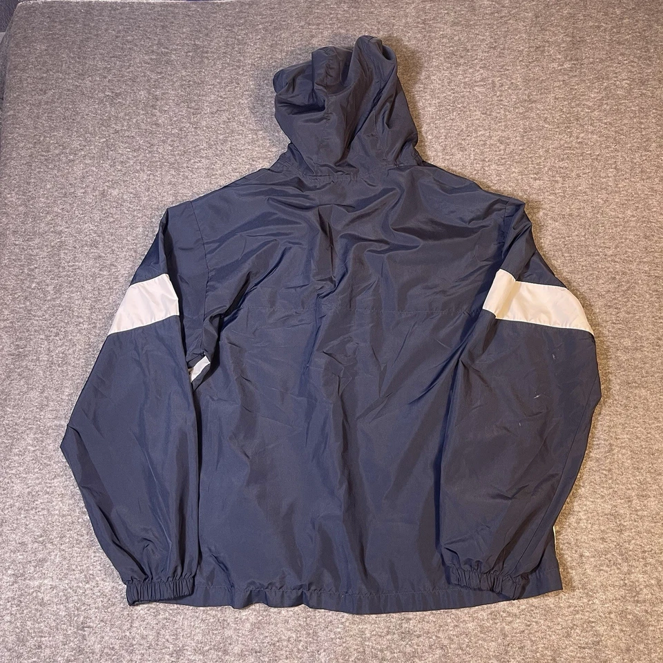 Chaqueta Anorak Ciega De Colección Y2K Para Hombre Pequeña Negra Usada Con Capucha 1/4 Cremallera Exterior Foto 2 de 4