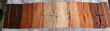 ?Vintage Yves Saint Laurent YSL SilkScarf Unisex Brown Orange Striped Made Japan