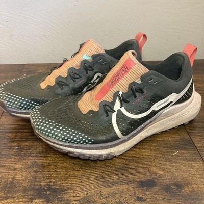 Women's Nike React Pegasus Trail 4 Pink/Blue Needs Laces DJ6159-300 Size 8