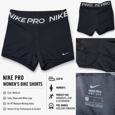 Nike Pro Women's Dri-FIT Athletic Compression Shorts Black Size Medium