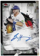 Spencer Horwitz 2024 TOPPS FINEST ROOKIE AUTOGRAPH CARD Pirates AUTO refractor. rookie card picture