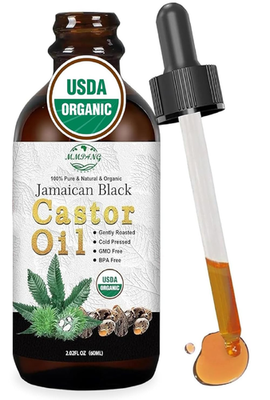 #ad #ad Organic Jamaican Black Castor Oil in Glass Bottle Cold Pressed Hexane Free 100% $11.15