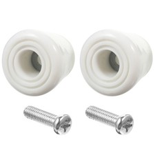 4 Pcs White Stoppers Roller Skate Toe Stops Brake Head Rubber Pad