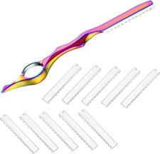 11 Pcs Hair Razor for Cutting Thinning Styling Comb Vivid Neon