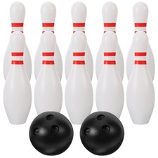 1 Set Kids Bowling Set with 10 Plastic Bowling Pins with 2 Balls for Indoor and