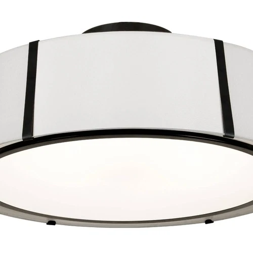 Crystorama Fulton 24" Wide Matte Black Drum Ceiling Light - Picture 8 of 8