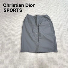 Rare Christian Dior Sport Vintage Grey Button Skirt M