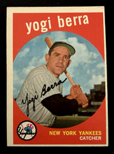 1959 Topps Set-Break #180 Yogi Berra New York Yankees  EX-EXMINT Crease Free