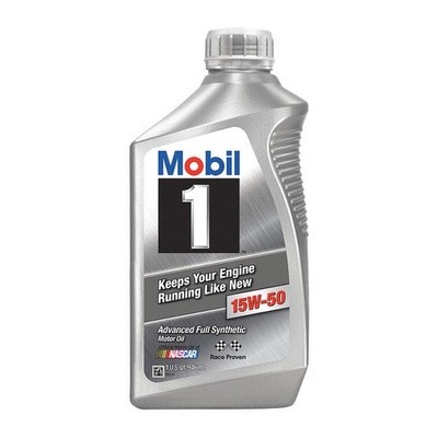 MOBIL 122377 Engine Oil,15W-50,Full Synthetic,1qt 4NYY1
