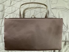 Vintage 1950s After Five Champagne Satin Evening Cocktail Bag Purse Clutch