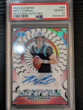 2022 Illusions Rookie Matt Corral Mystique Auto Red 4/10  RARE PSA 10 Panthers