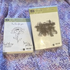 Stampin' Up You've Got This Rubber Cling Stamp Set Flowers Words Background