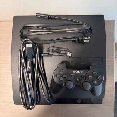 Sony PlayStation 3 PS3 Slim 320 GB HEN Console Controller Disc Drive Bad